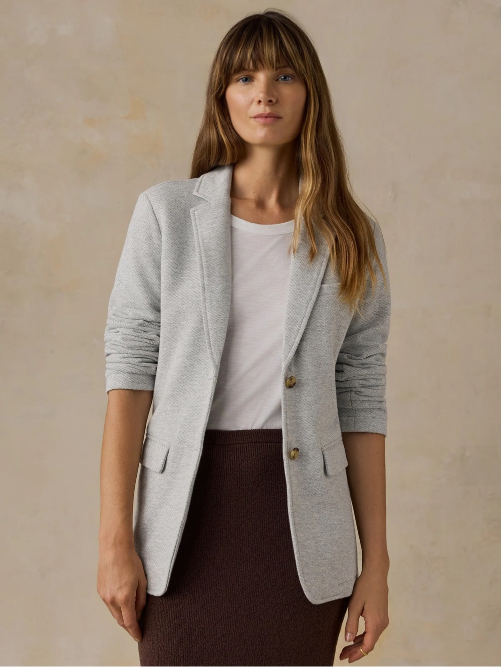 Faherty Inlet Knit Women’s Blazer - Heather Grey - Picture 5 of 5